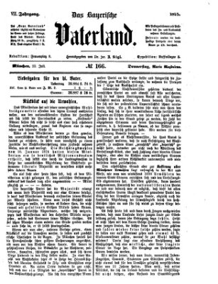 Das bayerische Vaterland Donnerstag 22. Juli 1875