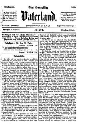 Das bayerische Vaterland Samstag 4. September 1875