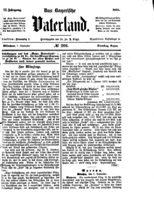 Das bayerische Vaterland Dienstag 7. September 1875