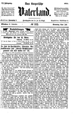 Das bayerische Vaterland Sonntag 26. September 1875