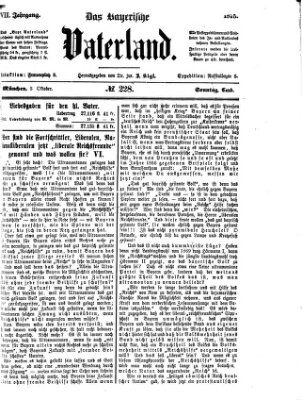 Das bayerische Vaterland Sonntag 3. Oktober 1875