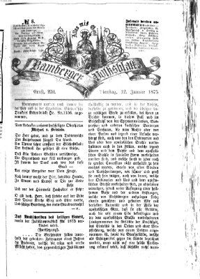 Bamberger Volksblatt Dienstag 12. Januar 1875