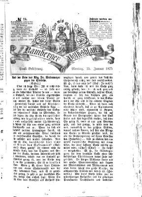 Bamberger Volksblatt Montag 25. Januar 1875