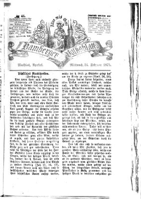 Bamberger Volksblatt Mittwoch 24. Februar 1875