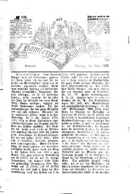 Bamberger Volksblatt Montag 10. Mai 1875