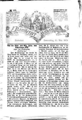 Bamberger Volksblatt Donnerstag 13. Mai 1875