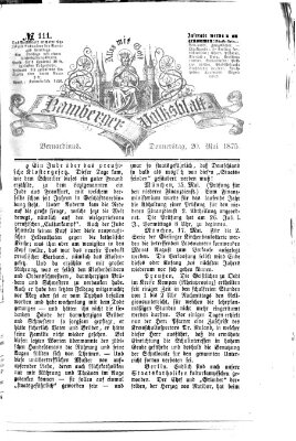 Bamberger Volksblatt Donnerstag 20. Mai 1875