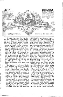 Bamberger Volksblatt Mittwoch 26. Mai 1875