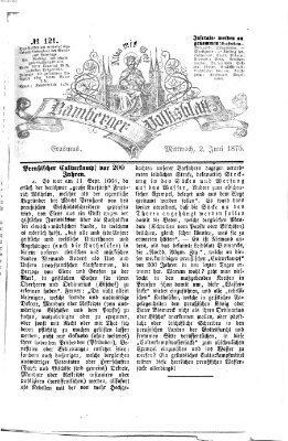 Bamberger Volksblatt Mittwoch 2. Juni 1875