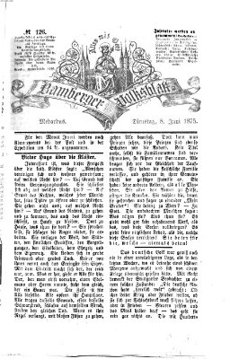 Bamberger Volksblatt Dienstag 8. Juni 1875