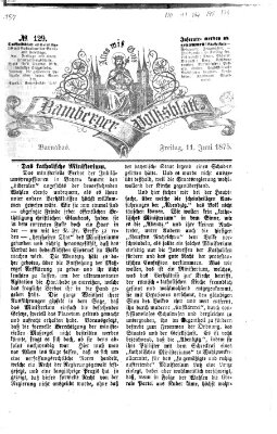 Bamberger Volksblatt Freitag 11. Juni 1875