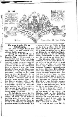 Bamberger Volksblatt Donnerstag 17. Juni 1875