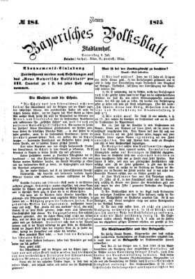 Neues bayerisches Volksblatt Donnerstag 8. Juli 1875