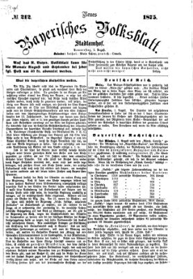 Neues bayerisches Volksblatt Donnerstag 5. August 1875