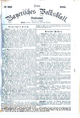 Neues bayerisches Volksblatt Montag 9. August 1875