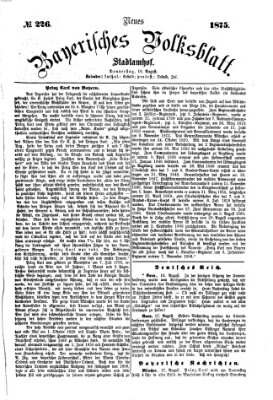 Neues bayerisches Volksblatt Donnerstag 19. August 1875