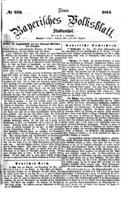 Neues bayerisches Volksblatt Mittwoch 1. September 1875