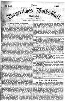 Neues bayerisches Volksblatt Samstag 4. September 1875