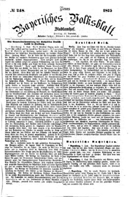 Neues bayerisches Volksblatt Freitag 10. September 1875