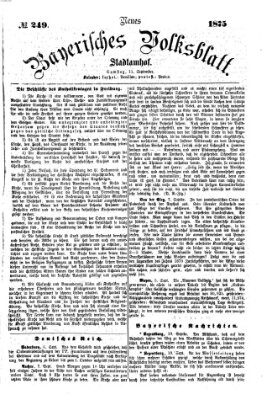 Neues bayerisches Volksblatt Samstag 11. September 1875