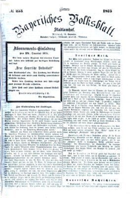 Neues bayerisches Volksblatt Mittwoch 15. September 1875