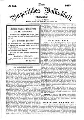 Neues bayerisches Volksblatt Sonntag 19. September 1875