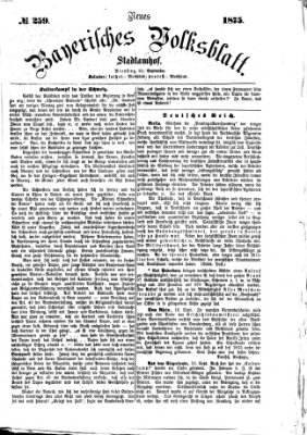 Neues bayerisches Volksblatt Dienstag 21. September 1875