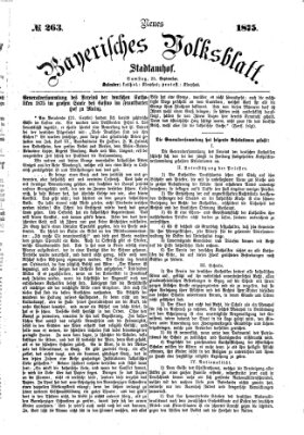 Neues bayerisches Volksblatt Samstag 25. September 1875