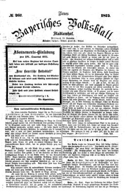 Neues bayerisches Volksblatt Mittwoch 29. September 1875