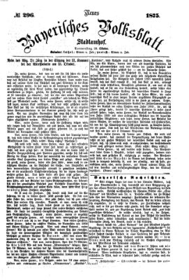 Neues bayerisches Volksblatt Donnerstag 28. Oktober 1875