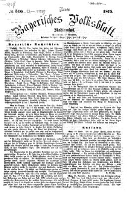 Neues bayerisches Volksblatt Mittwoch 17. November 1875