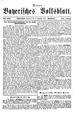 Neues bayerisches Volksblatt Samstag 18. Dezember 1875