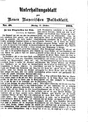 Neues bayerisches Volksblatt. Unterhaltungsblatt (Neues bayerisches Volksblatt) Montag 11. Oktober 1875