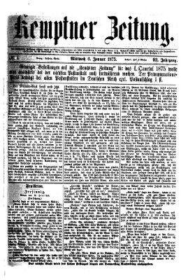 Kemptner Zeitung Mittwoch 6. Januar 1875