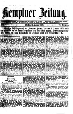 Kemptner Zeitung Dienstag 12. Januar 1875