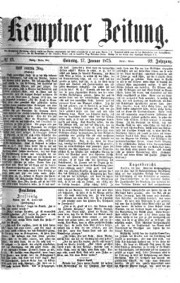 Kemptner Zeitung Sonntag 17. Januar 1875