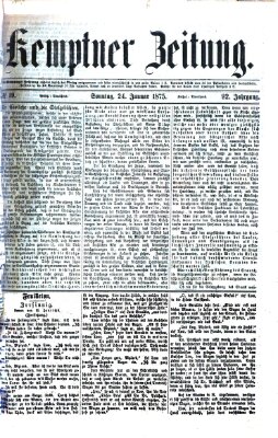 Kemptner Zeitung Sonntag 24. Januar 1875