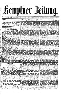 Kemptner Zeitung Samstag 30. Januar 1875