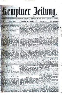 Kemptner Zeitung Sonntag 31. Januar 1875