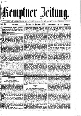 Kemptner Zeitung Freitag 5. Februar 1875