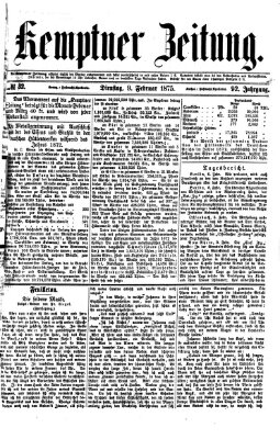 Kemptner Zeitung Dienstag 9. Februar 1875