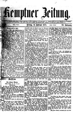 Kemptner Zeitung Freitag 12. Februar 1875