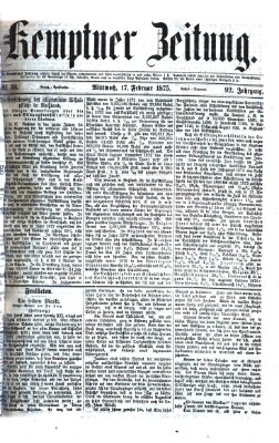 Kemptner Zeitung Mittwoch 17. Februar 1875