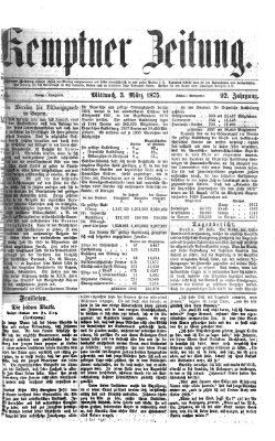 Kemptner Zeitung Mittwoch 3. März 1875