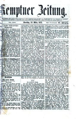 Kemptner Zeitung Samstag 20. März 1875