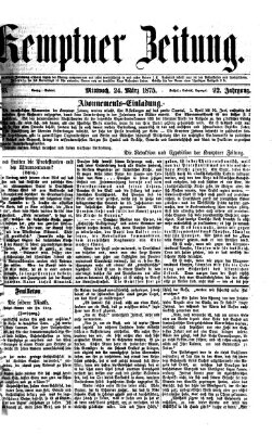 Kemptner Zeitung Mittwoch 24. März 1875