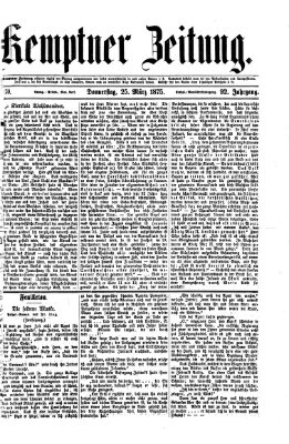 Kemptner Zeitung Donnerstag 25. März 1875