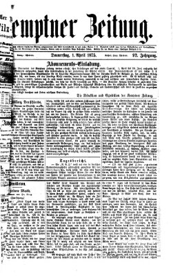 Kemptner Zeitung Donnerstag 1. April 1875