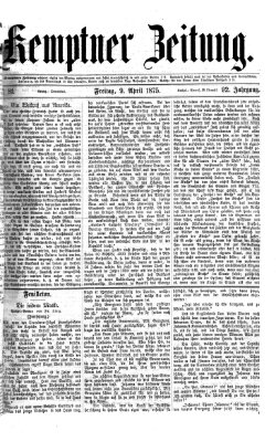 Kemptner Zeitung Freitag 9. April 1875