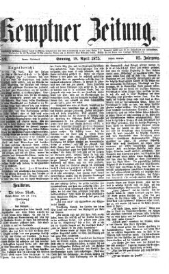 Kemptner Zeitung Sonntag 18. April 1875